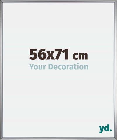 Your Decoration - Fotolijst 56x71 cm - Kunststof - Zilver Hoogglans - Annecy