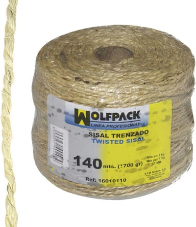 Professioneel Sisal Touw nr. 3 - 700g/140m, Bruin