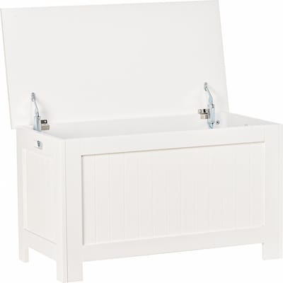 HOMCOM-Truhe-MDF-81L x 40B x 46H cm-Weiß