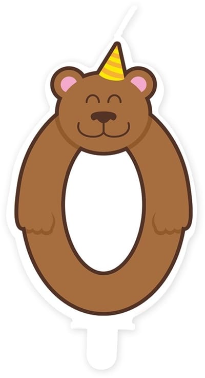 Jungle candle 0 bear | 4 stuks