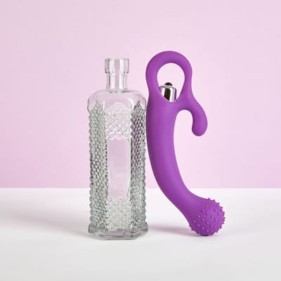 G-Spot siliconen vibrator met noppen, 18 cm