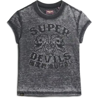 Superdry - Retro Rocker-T-shirt met korte mouwen - Dames - T-shirts