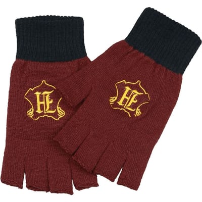 Harry Potter Hogwarts - Logo Dames Vingerloze handschoenen - rood/zwart - Standard