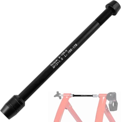 Steekas adapter voor fietstrainer, M12 × 1.0 aluminium, schroefdraadafstand 166-178 mm, fietsaccessoires en montagemateriaal