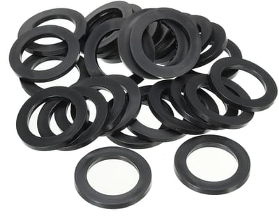 Flat Washers van Rubber M30, Verpakking van 120 Stuks, 30 mm Binnen, 39 mm Buiten, 3 mm Dikte, Voor Waterdichting, Slangen en Kranen