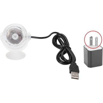 Plastic LED Vissenkommen Kleurrijk Verloop Waterdicht Onderwater Nacht Spot Verlichting Aquarium wit