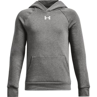 Under Armour UA Rival Fleece Hoodie Unisex Sporttrui - Grijs - Wit
