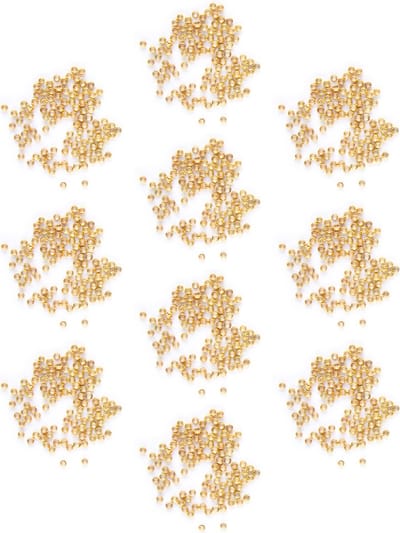 Principessa knijpkralen, van huid VEILIGE metaalsoort, 1000 stuks, goudkleurig – 2mm