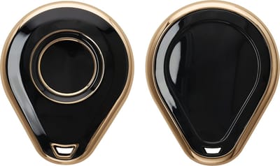 kwmobile Sleutelhoesje voor motors geschikt voor Harley Davidson motorsleutel - Siliconen sleutelcover - Motor sleutel cover - zwart / goud