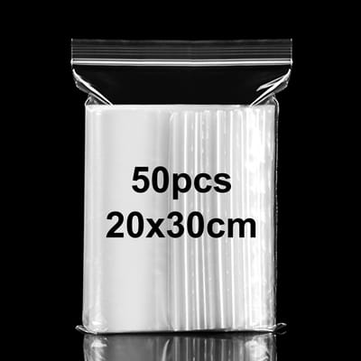 Dailygoods- Opbergtas 20x30cm - Hersluitbare Plastic Zak - 50 Stuks - Vochtbestendig - Antimicrobieel - Duurzaam Polyethyleen - Ziplock Zakken