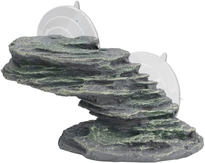 Dailygoods- Aquariumornament Realistisch Schildpad - Klimplatform - Veilig Vrij van Giftige Stoffen - Zonnebrug - Decoratie voor Reptielen - Verhoogt Beweging en Gezondheid - Reptieldecoratie
