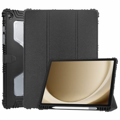 Accezz Tablet Hoes - Geschikt voor Samsung Galaxy Tab A9 Plus - Trifold Bookcase - Zwart