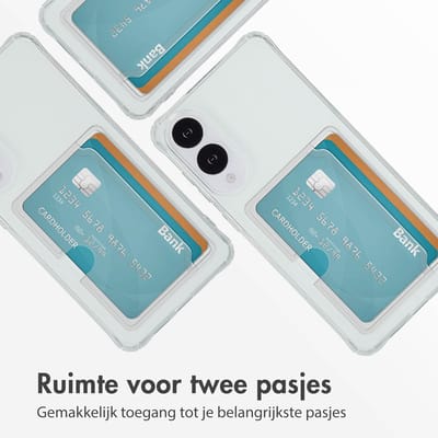 imoshion Softcase Backcover met pasjeshouder voor de Samsung Galaxy S25 Edge - Transparant