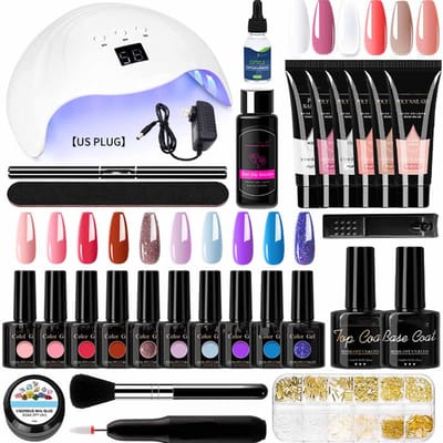 NAXSIR Complete Nagellift - en Kunstset | Kristalheldere Lichttherapie - Gel met Krachtige 48W UV/LED Nagellamp | Ideaal voor Beginner - Gel - nagelliefhebbers | Salonkwaliteit Manicure thuis