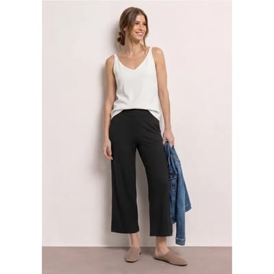 7/8 broek met wijde pijpen in Loose Fit