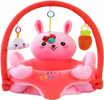 Baby Zetel - Kinderstoel Zacht - Baby Zelfstandig Zitten - Veilige Knuffel - Lichtgewicht Draagbaar - Rood