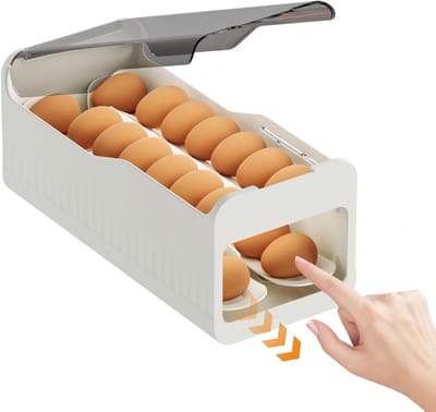 Unyqoos® Innovatieve Eieropslag Met Automatisch Rollenmechanisme Voor Keuken En Koelkast Organisatie