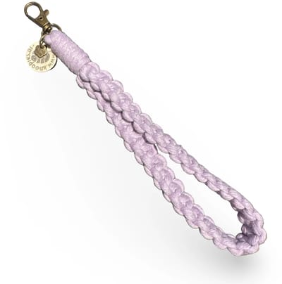 Macramé Pols Keycord - Squared - Lila - Katoenkoord - Prijs per Stuk - Inclusief Verzendkosten