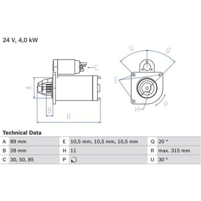 Starter BOSCH 0 986 023 200