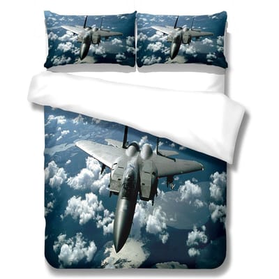 Blaze Gevechtsvliegtuig Dekbedovertrek Set King Queen Double Full Twin Single Beddengoed Set 135x200cm