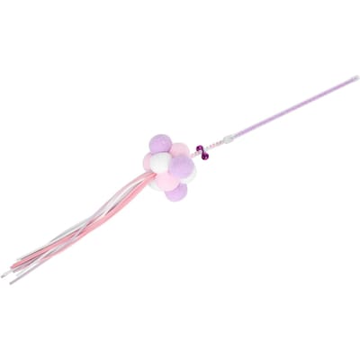 Jouet pour chat à franges avec clochette et balle en peluche, Jouet d'entraînement interactif pour chat, Violet violet