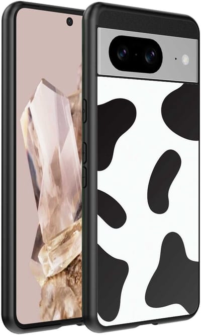 Geschikt voor Google Pixel 8 Pro Telefoonhoesje met Koeienvlekken Opdruk - TPU Backcover Case With Cow Patches Design - Smartphonica geschikt voor Google Pixel 8 Pro