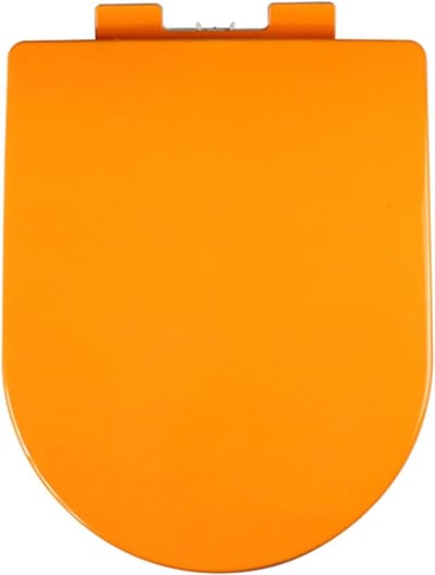 D-vormige toiletbril - Toiletdeksel - Badkamer opfrissen - Soft-close scharnieren - Standaard maat - Geel