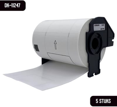 Dailygoods- Verzendlabel Groot - 5 Rollen - 103 x 164 mm - 180 Labels per Rol - Geschikt voor Brother Printer - Kunststof Houder - Voorgestanst - Etiketten