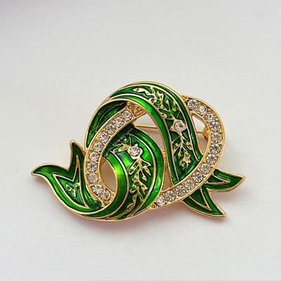 Broche Médiévale Tempérament Nœud Dauphin Émail Goutte d'Huile Personnalité Rétro Épingle Anti-Égarement