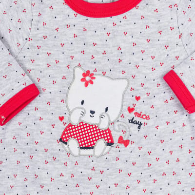Romper met lange mouwen en ronde hals 18260361 baby