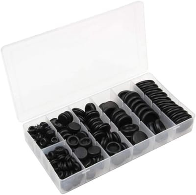 Dailygoods- Kabeldoorvoerset 200 Stuks - Rubber Afdichtingen - Gatstop - Voor Auto/Boot - Hittebestendig/Weerbestendig - 7 Maten - Afdichtringen
