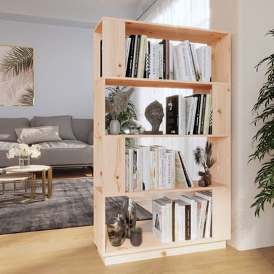 vidaXL - Boekenkast/kamerscherm - 80x25x132 - cm - massief - grenenhout