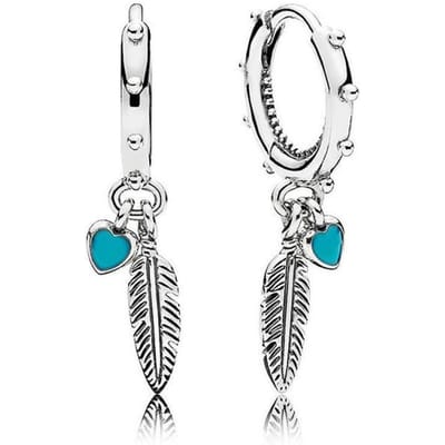 Boucles d'oreilles pendantes spirituelles en argent sterling 925 authentique pour femmes cadeau de mariage bijoux de mode white