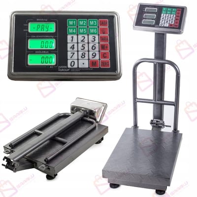 Elektronische Weegschaal grijs 100kg met LCD Display – digitaal – weegschaal keuken – Magazijnweegschaal – 26886