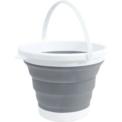 Seau Pliable Portable 5L/10L Seau en Plastique pour Lavage de Voiture Seau de Pêche Seau Ménager Voyage Camping Extérieur W154WW-