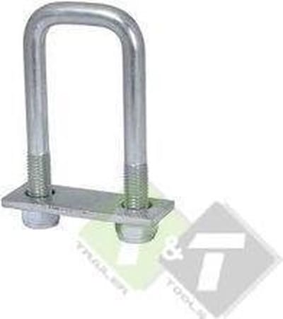 40 x 95 mm U bout - Kokerklem inclusief plaat - U beugel