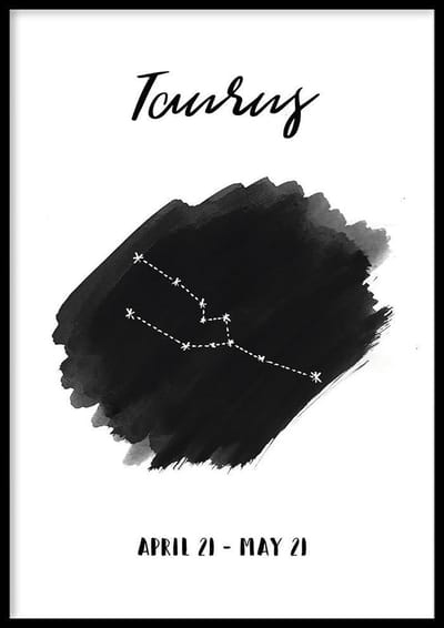 Sterrenbeeld Taurus Poster - 30x40cm – WALLLL