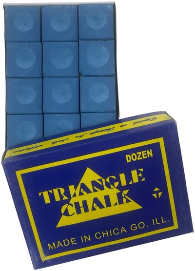Pak 12 krijtjes voor biljartstok