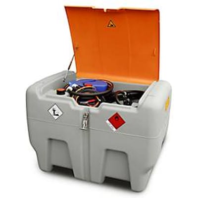 Mobiel benzinestation CEMO elektrische pomp, 440/50 l, 12V, automatisch mondstuk, scharnierend deksel, B 118 x D 80 x H 85 mm