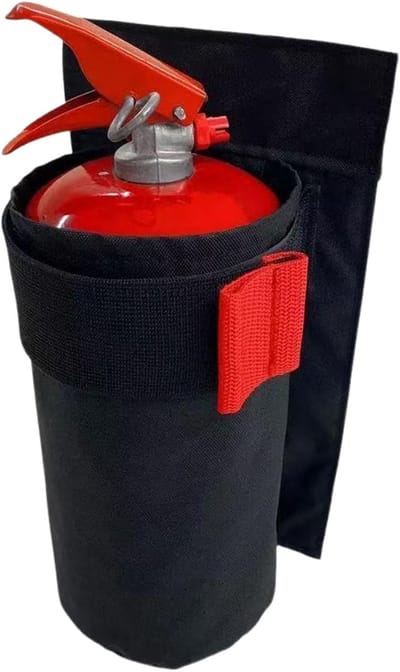 Brandblusser Houder - Voertuig Organizer - Veiligheid Transport - Antislip Bevestiging - 28 x 15 cm - Zwart