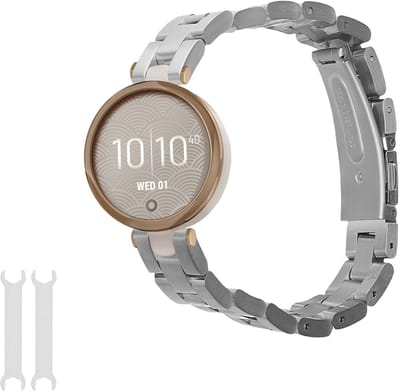 kwmobile Vervangend horlogebandje geschikt voor Garmin Lily Sport - 14 - 22 cm RVS horloge bandje - zilver