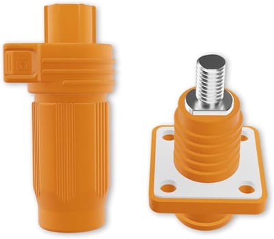 Energie Connector - Batterij Terminal - Opslag Systemen - IP67 Waterdicht - 200A - Oranje