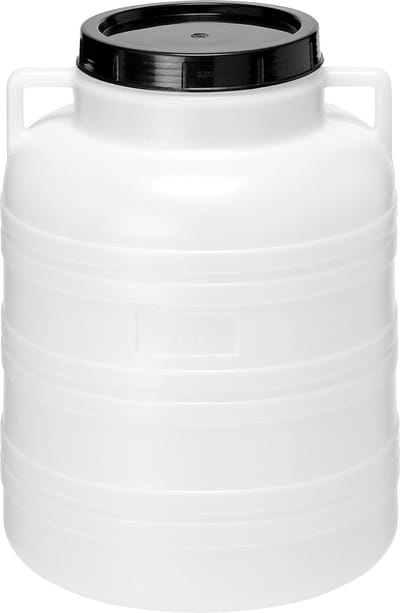 Garronda Regenton 40L kunststof vat levensmiddelcontainer van HDPE voor huis en tuin - GD-0078 Wit
