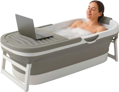 DnA® Opvouwbaar Bad - Inklapbaar Bad - Bath Bucket - Grijs - 60cm x 158 x 54 cm