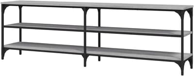 TV meubel - TV kast - Media opslag - Industrieel ontwerp - 160 x 30 x 50 cm - Sonoma grijs
