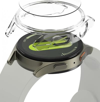 Ringke Slim + Glass | Hoesje + Screen Protector Geschikt voor Samsung Galaxy Watch 7 44MM | Case met 9H Tempered Glass | Transparant