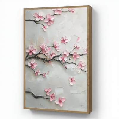 Wandlamp 60x90 cm - Oplaadbaar - Bloesem - Kunstzinnig - Roze - Sakura - Wandlampen binnen woonkamer - Slaapkamer lamp - Decoratieve nachtlamp - Vloerlamp draadloos
