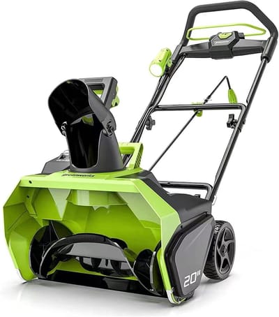 Accu Sneeuwblazer - Sneeuwruimer Elektrisch - Opritten Vrij Maken - Borstelloze Motor - 51cm Werkbreedte - Groen Zwart Grijs