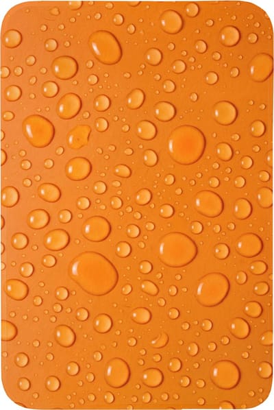 Badmat 60x90 cm - Antislip - Water - Druppels - Oranje - Badmatten voor badkamer - Badkamermat - Douchemat - Badkamer mat