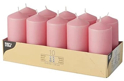 Stompkkaarsen Oudroze - Set van 10